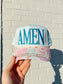 Floral Amen Puff Embroidered Hat