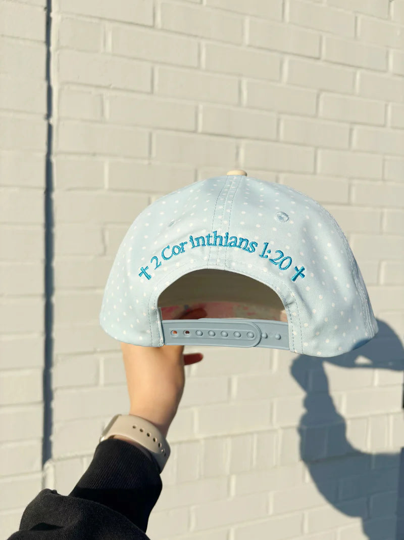 Floral Amen Puff Embroidered Hat