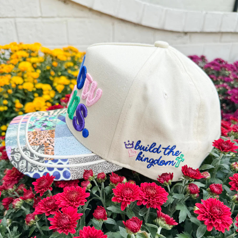 Follow Jesus Colorful Puff Embroidered Hat