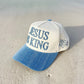 Jesus Is King Puff Embroidered Hat