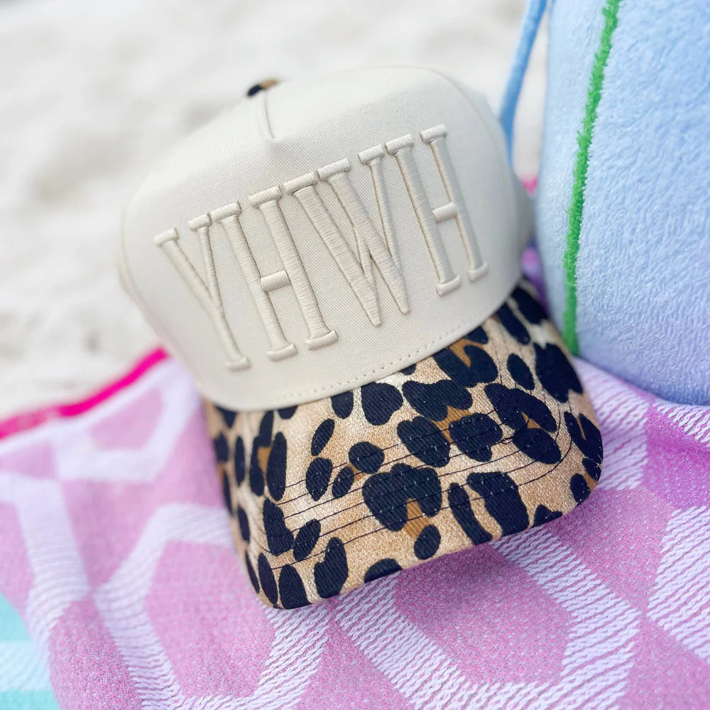 Leopard YHWH Puff Embroidered Hat