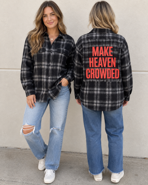 Red Make Heaven Crowded Flannel
