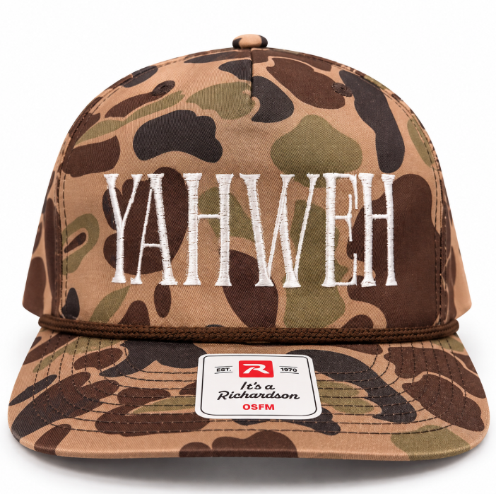 YAHWEH Duck Camo Embroidered Rope Hat