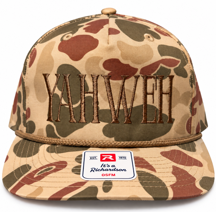 YAHWEH Duck Camo Embroidered Rope Hat
