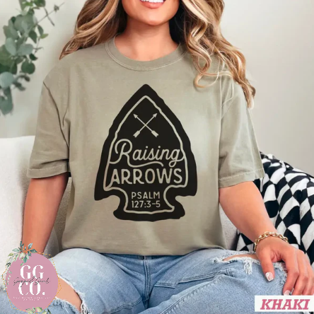 Raising Arrows - Christian Shirt - Christian Apparel - Graphic Tee - Christian Gift (10-20)
