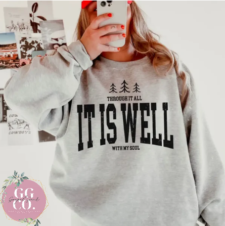 It Is Well - Christian Shirt - Christian Apparel - Graphic Tee - Christian Gift (8:15)