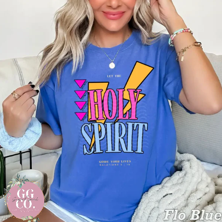Let The Holy Spirit Guide - Christian Shirt - Christian Apparel - Graphic Tee - Christian Gift (6-12)