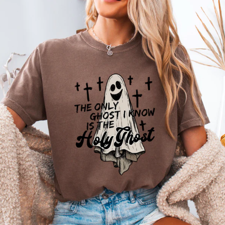 The Only Ghost Is The Holy Ghost - Christian Graphic Tee - Christian Apparel - Christian Gift (1-13)