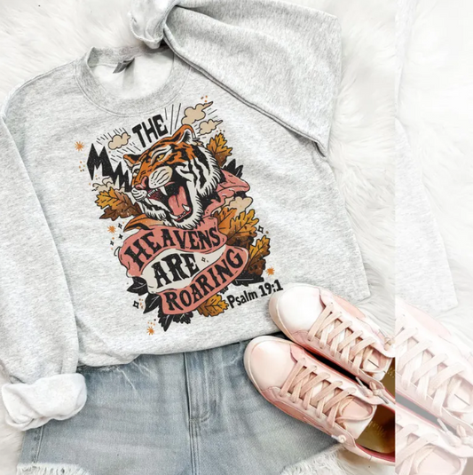 The Heavens Are Roaring - Christian Shirt - Christian Apparel - Graphic Tee - Christian Gift (7-11)