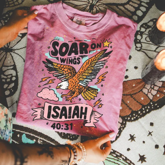 Soar On Wings - Christian Shirt - Christian Apparel - Graphic Tee - Christian Gift (1-21)