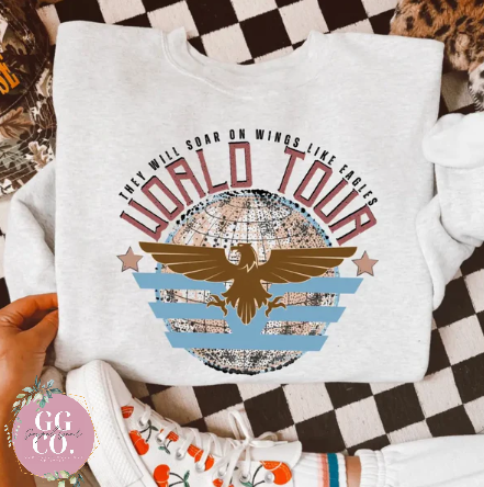 Soar On Wings World Tour - Christian Shirt - Christian Apparel - Graphic Tee - Christian Gift (4-19)