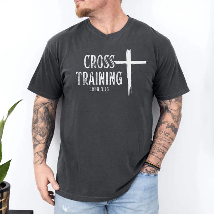 Cross Training -  Christian Shirt - Christian Apparel - Graphic Tee - Christian Gift (5-4)