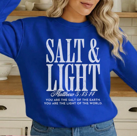 Salt And Light -  Christian Shirt - Christian Apparel - Graphic Tee - Christian Gift (4:23-24)