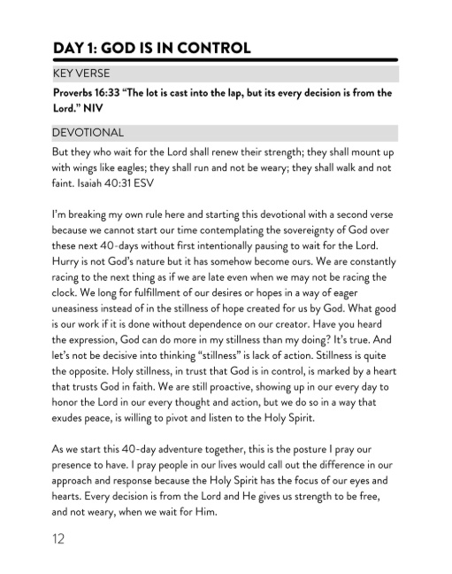 Life Less Hurried - 40 Days Of Stillness - Bible Study