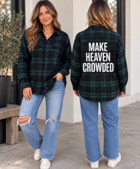 White Make Heaven Crowded Flannel