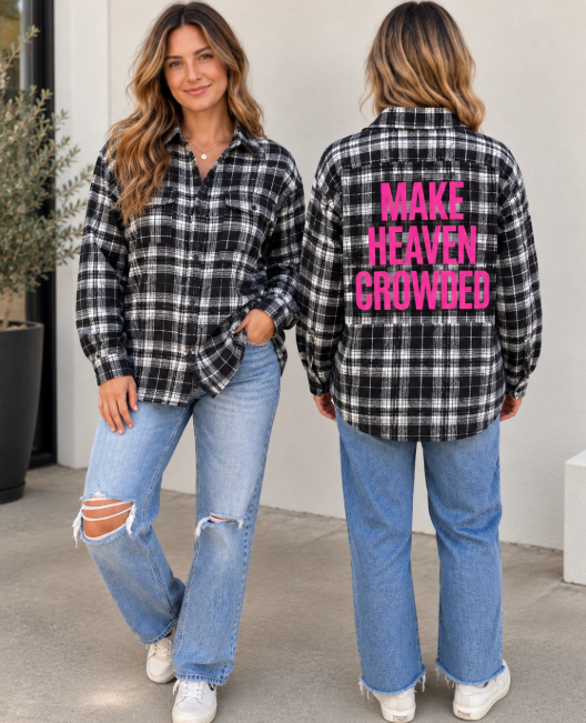Hot Pink Make Heaven Crowded Flannel