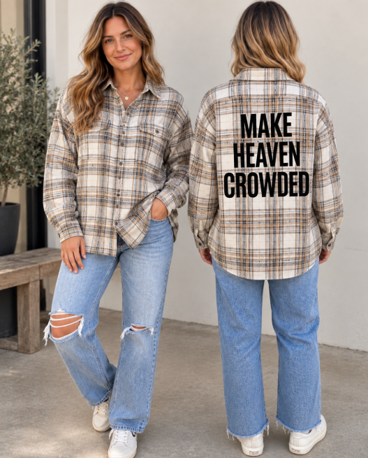 Black Make Heaven Crowded Flannel