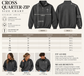 Embroidered Three Nails Cross Quarter-Zip Sweatshirt | Unisex Christian Pullover