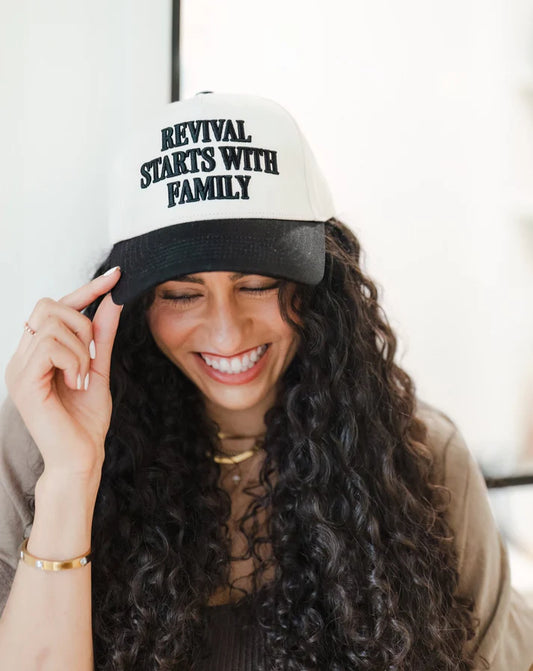 Revival Starts With Family Puff Embroidered Hat