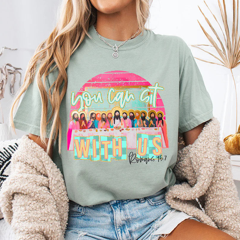 Retro Last Supper -  Christian Graphic T-Shirt (11-4)