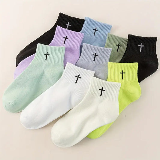 Cross Socks - Quarter Crew Christian Socks - Christian Socks - Christian Gift