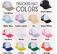 the trucker hat colors are shown in different colors