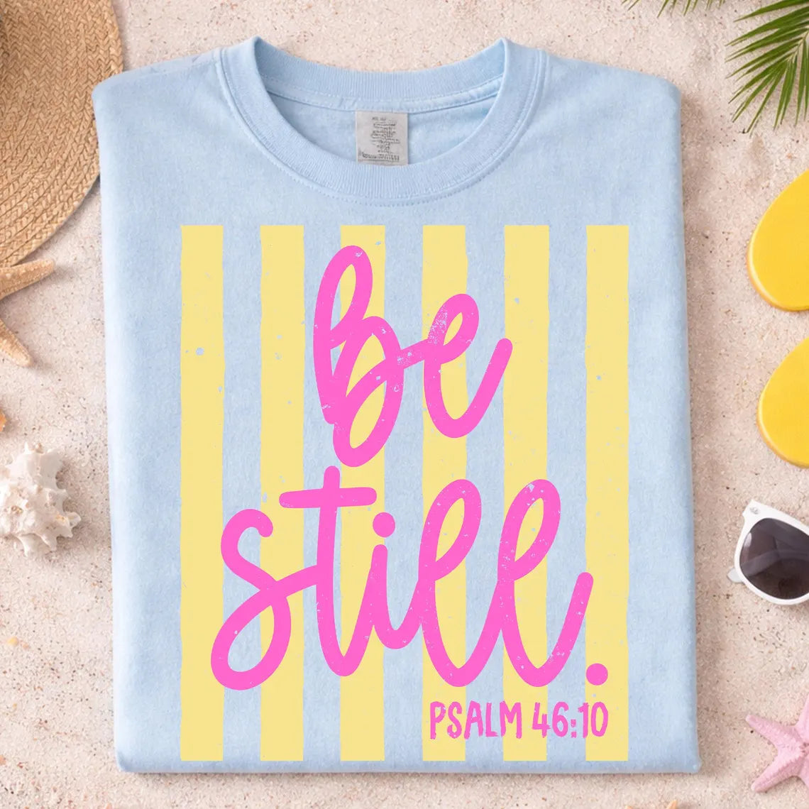 Be Still Stripes -  Christian Graphic T-Shirt (11-10)