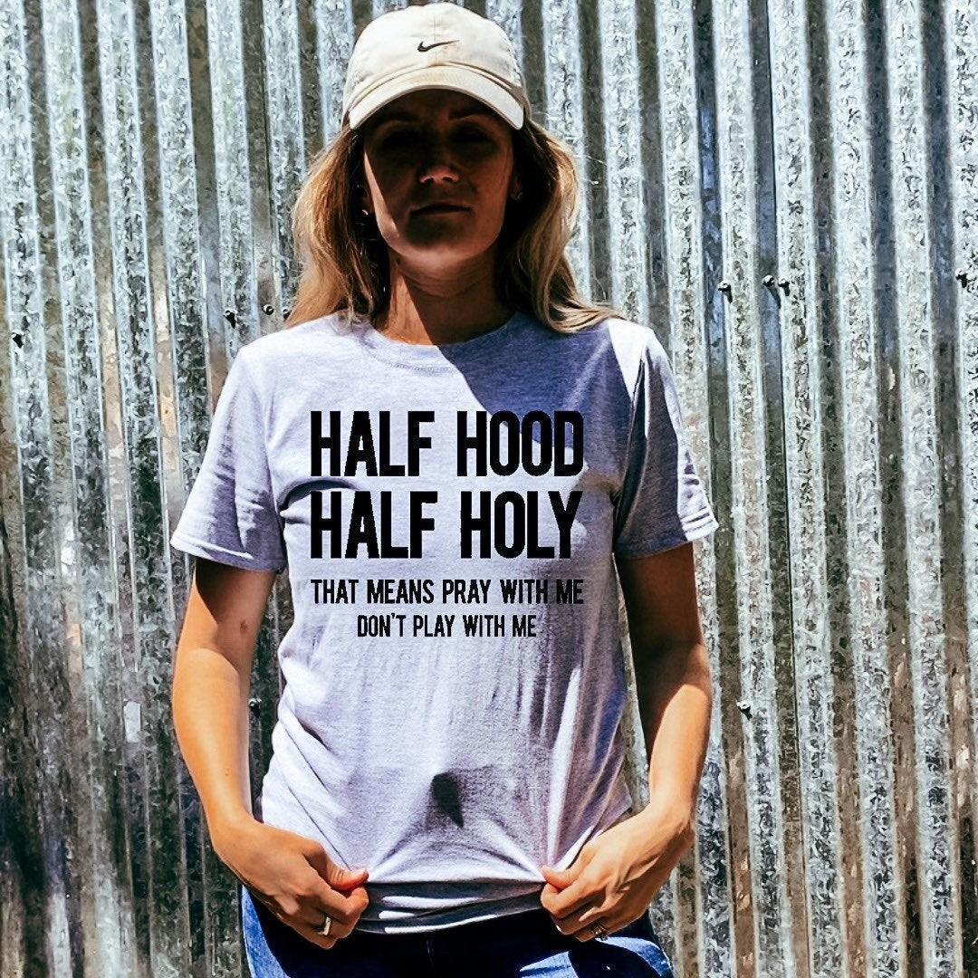 Christian Tee - Holy/Hood - Bleached Christian Tee - Jesus Tee - Christian Apparel - Bleached Graphic Tee - Christian Gift (11-14)