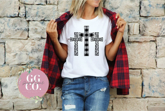 Christian Tee - Leopard & Plaid - Bleached Christian Tee - Jesus Tee - Christian Apparel - Bleached Graphic Tee - Christian Gift (9-19)