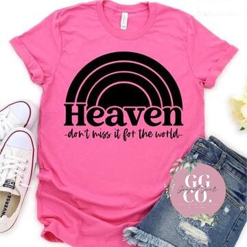 Christian Tee - Heaven, dont miss it - Bleached Christian Tee - Jesus Tee - Christian Apparel - Bleached Shirt - Christian Gift (11-11)