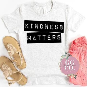 Christian Youth Tee - Kindness Matters - Youth Shirt - Jesus Youth Shirt - Christian Youth Shirt - Christian Gift (4-10)