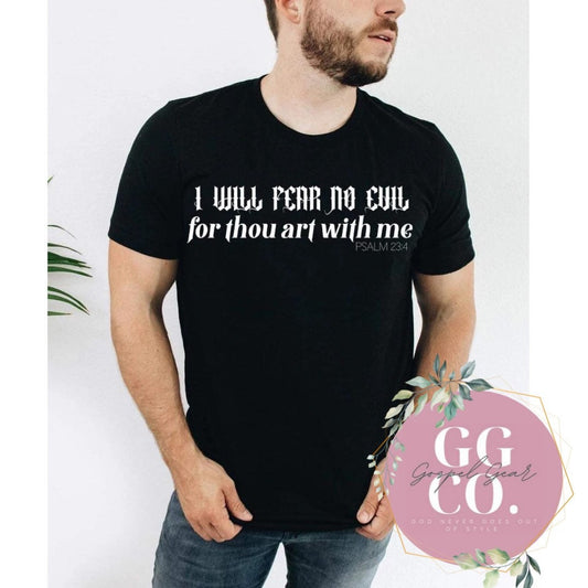 Christian Tee - Psalm 23:4 - Bleached Christian Tee - Jesus Tee - Christian Apparel - Bleached Graphic Tee - Christian Gift (9-16)