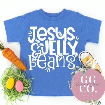 Christian Youth Easter Tee - Jesus & Jelly Beans - Easter Shirt - Youth Easter Shirt - Jesus Easter Tee - Jesus Youth Tee (3-12)