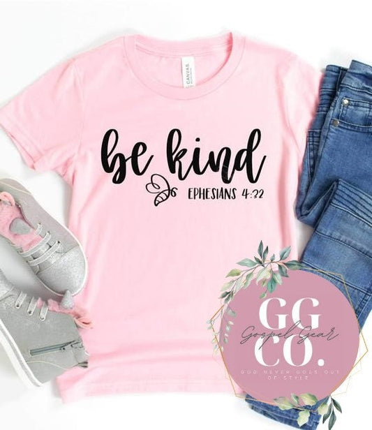 Christian Youth Tee - Be Kind - Youth Shirt - Jesus Youth Shirt - Christian Youth Shirt - Christian Gift (2-10)