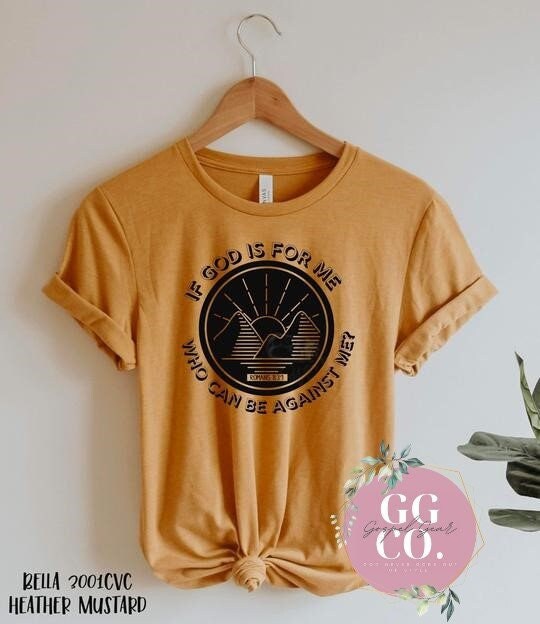 Christian Tee - If God Is For Me - Bleached Christian Tee - Jesus Tee - Christian Apparel - Bleached Graphic Tee - Christian Gift (1-7)