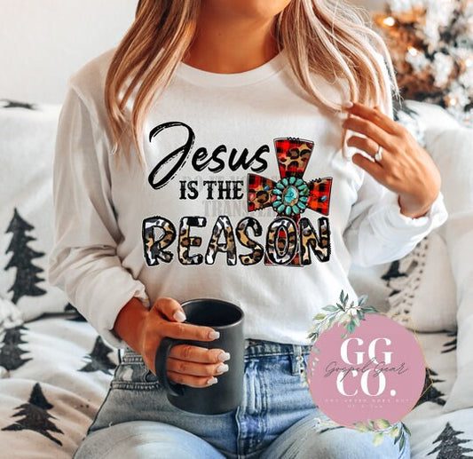 Christian Christmas Tee - Jesus Is The Reson - Christmas Shirt - Christmas Graphic Tee - Christian Gift - Jesus Graphic Tee (4-5)
