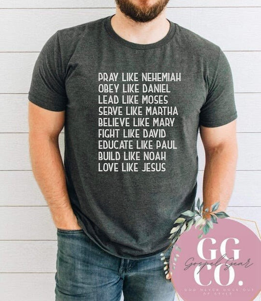 Christian Tee - Be Like - Bleached Christian Tee - Jesus Tee - Christian Apparel - Bleached Graphic Tee - Christian Gift (10-10)