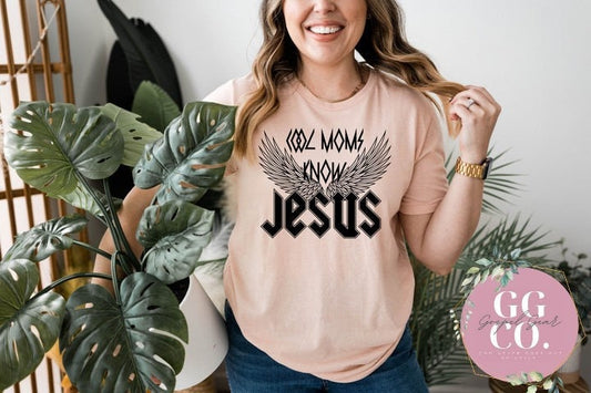Christian Tee - Cool Moms - Bleached Christian Tee - Jesus Tee - Christian Apparel - Bleached Graphic Tee - Christian Gift (10-13)