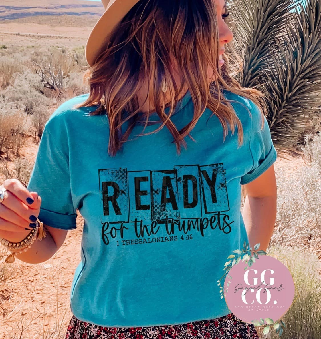 Christian Tee - Ready For The Trumpets - Bleached Christian Tee - Jesus Tee - Christian Apparel - Bleached Shirt - Christian Gift (1-29)