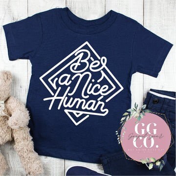 Christian Youth Tee - Be A Nice Human - Youth Shirt - Jesus Youth Shirt - Christian Youth Shirt - Christian Gift (4-13)