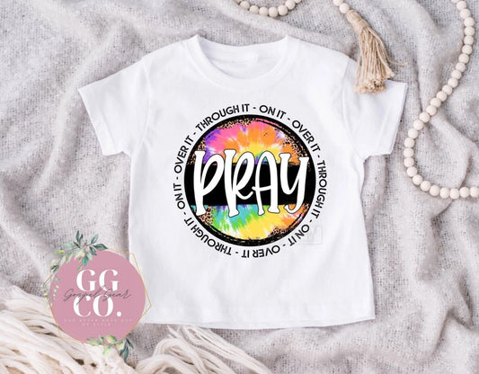 Christian Youth Tee - Pray On It - Youth Shirt - Jesus Youth Shirt - Christian Youth Shirt - Christian Gift (3-10)