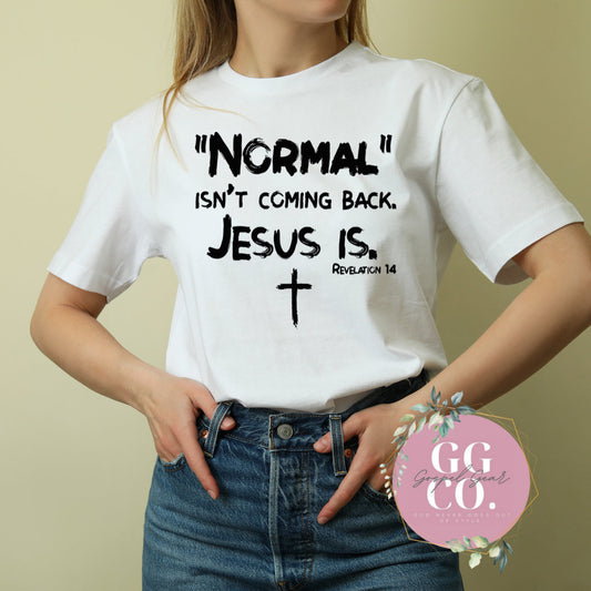 Christian Tee - Normal Isn't Coming Back - Bleached Christian Tee - Jesus Tee - Christian Apparel - Bleached Shirt - Christian Gift (4-1)