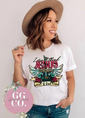 Christian Tee - I dont think Jesus does it that way - Bleached Christian Tee - Jesus Tee - Christian Apparel - Bleached Graphic Tee (1-18)