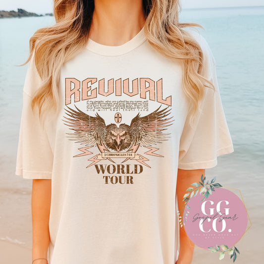 Christian Tee - Revival - Bleached Christian Tee - Jesus Tee - Christian Apparel - Bleached Graphic Tee - Christian Gift (2-29)