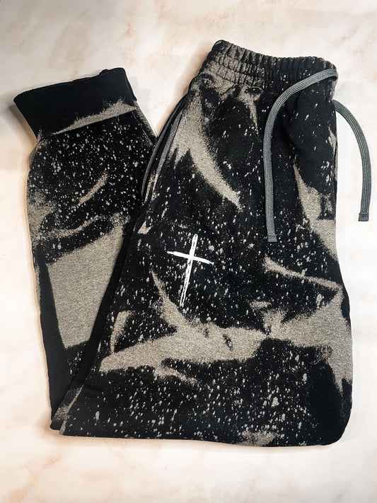 Christian Sweatpants - Be Blessed Sweats - Bleached Sweats - Jesus Sweats - Christian Apparel - Christian Gift