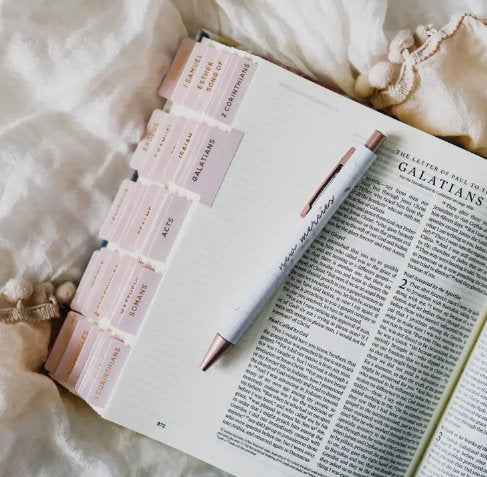 Christian Bible Tabs - Blush Bible Tabs - Matte Bible Tabs - Christian Gift - Books Of The Bible Tabs - Bible Accessories - Bible Tabs