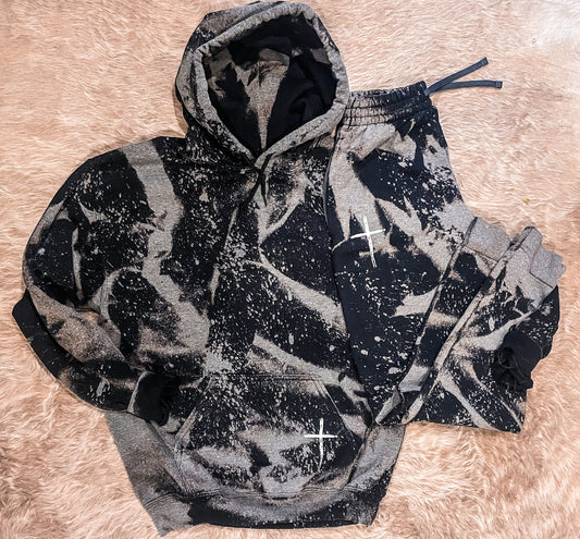 Bleached Cross Sweat Set - Be Blessed Sweat Set - Christian Sweats - Christian Gift - Sweat Set - Jesus Sweats - Trendy Set - Hoodie Set