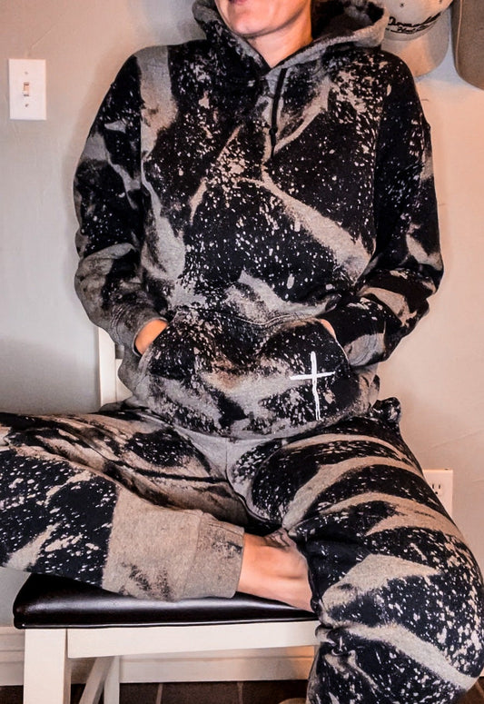 Bleached Cross Sweat Set - Be Blessed Sweat Set - Christian Sweats - Christian Gift - Sweat Set - Jesus Sweats - Trendy Set - Hoodie Set