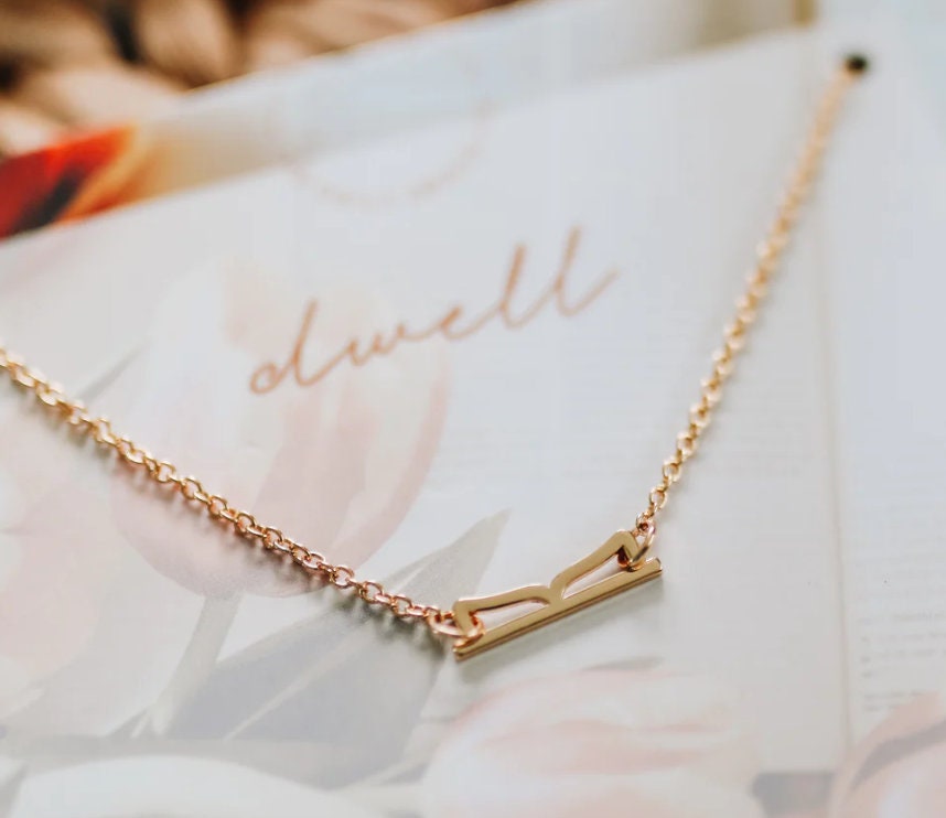 Christian Necklace - Dwell Necklace - Christian Jewelry - Christian Gift - Christian Apparel - Necklace - 18k Gold Necklace