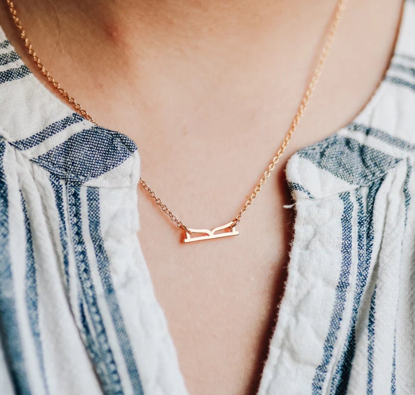 Christian Necklace - Dwell Necklace - Christian Jewelry - Christian Gift - Christian Apparel - Necklace - 18k Gold Necklace